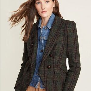 Veronica Beard Black and Brown Plaid Blazer